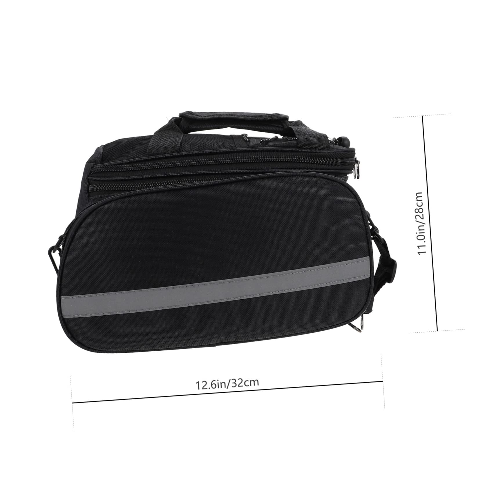 Holibanna Rear Rack Pouch Versatile Bike Bag with Reflective Strips for Night Safety Convenient Handheld Use Easy Installation for Mountain Biking and