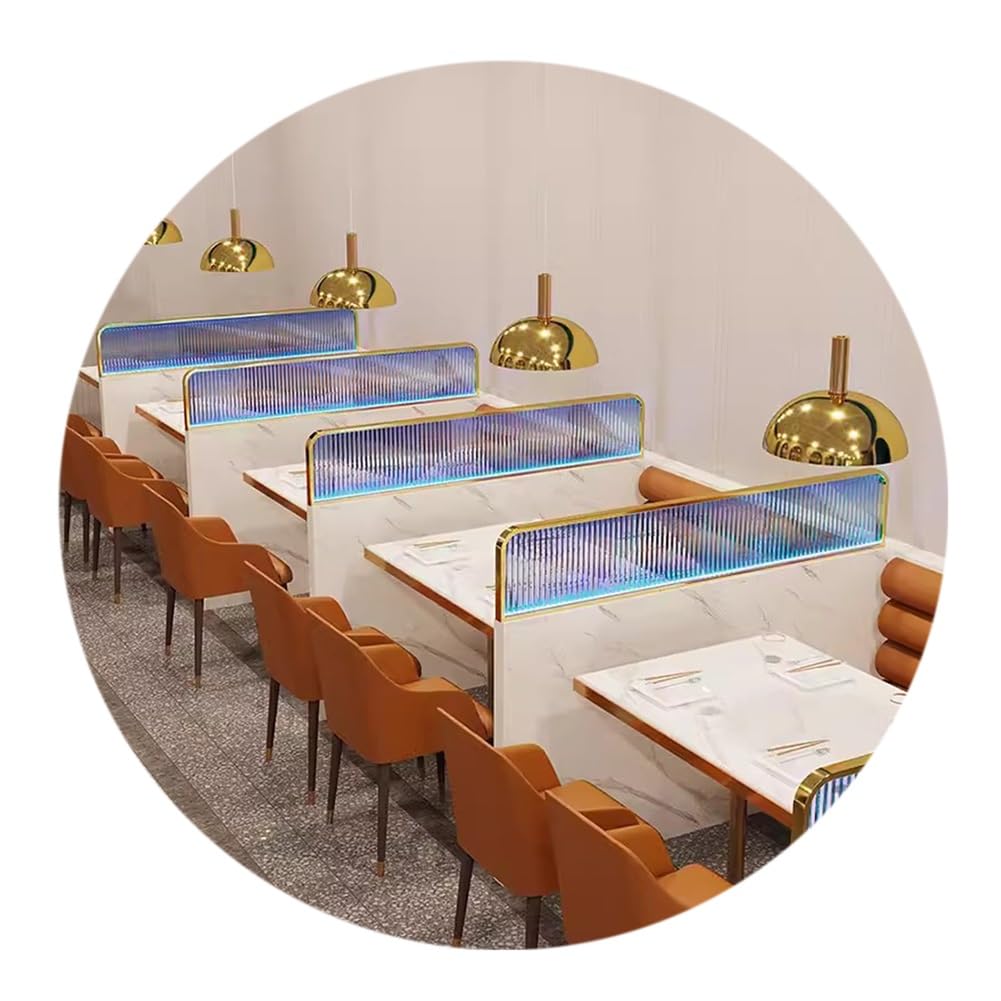 HJYCLFAZU Freestanding Desk Privacy Divider, Screen Divider Changhong Glass Cafes Partitions For Table Top, Portable Cubicle Panel Work, Clear(Color:Blue,Size:130x25cm)
