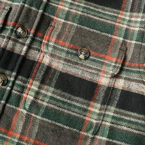 Image of Dubinik Mens Shacket Flannel Shirt for Men Lightweight Jacket Casual Plaid Coat with Warm Lining Long Sleeve Button