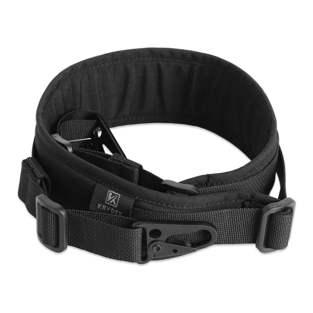Taktischer 1/3-Punkt Gewehrriemen,Einstellbare Flexible Schnellspanner Gewehr Sling Riemen mit Metallhaken für Outdoor-Sportarten (Schwarz)