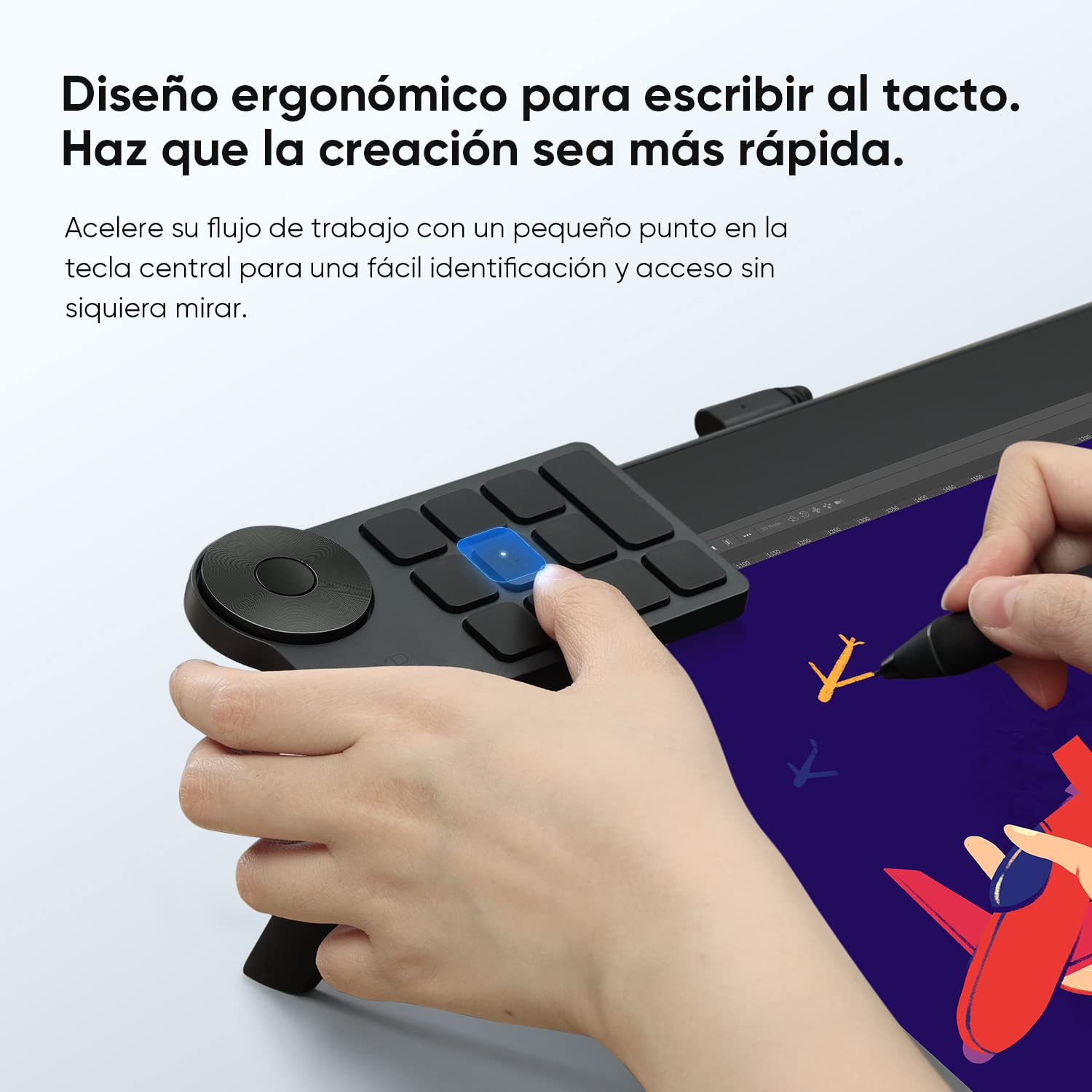 XPPEN ACK05 Teclado Inalámbrico de Atajo para Tableta Gráfica para Dibujar | Compatible con Artist Pro Gen2 Serie, Deco Pro Gen2 Serie, Magic Drawing Pad etc.