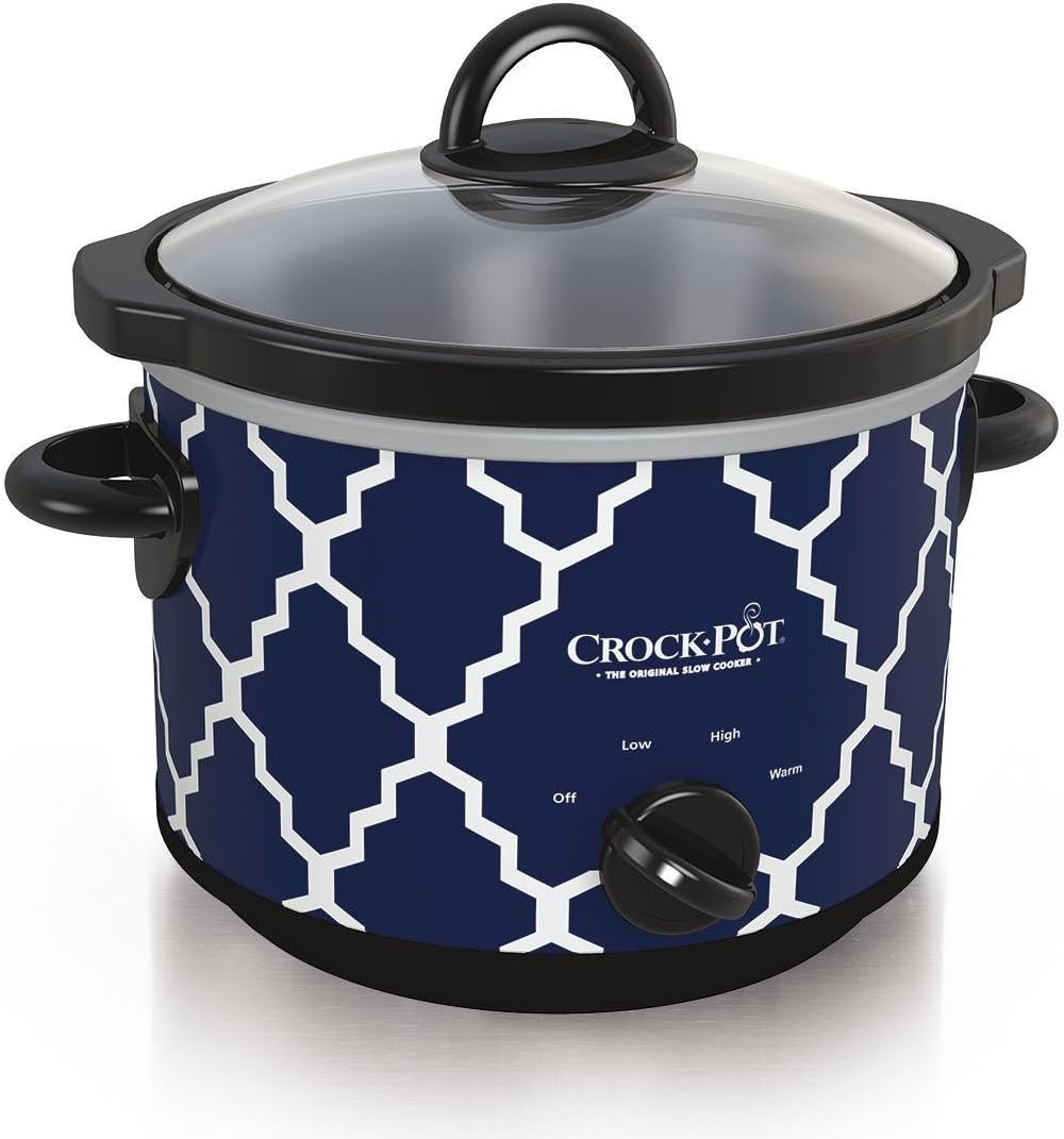 CrockPot® 3Quart Manual Slow Cooker, Blue and White