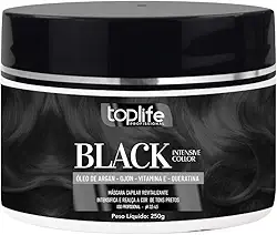 Máscara Capilar Matizadora Preta Black Toplife 250g