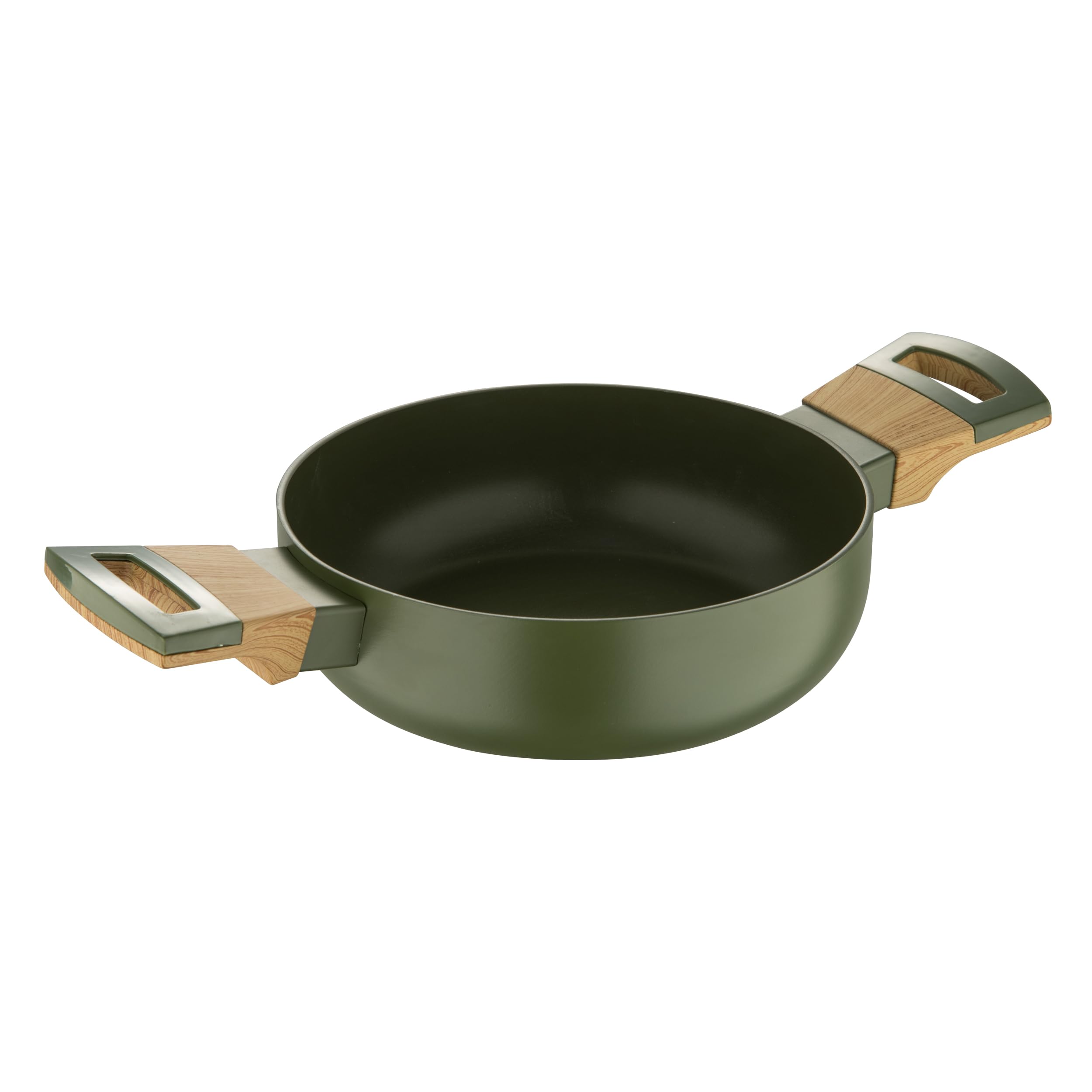 BERGNER Batteria di pentole 5pz in alluminio 100% riciclato per induzione, padelle 24/28cm tegami 20/24cm e casseruolino 16cm - Testata e approvata da Gianfranco Vissani