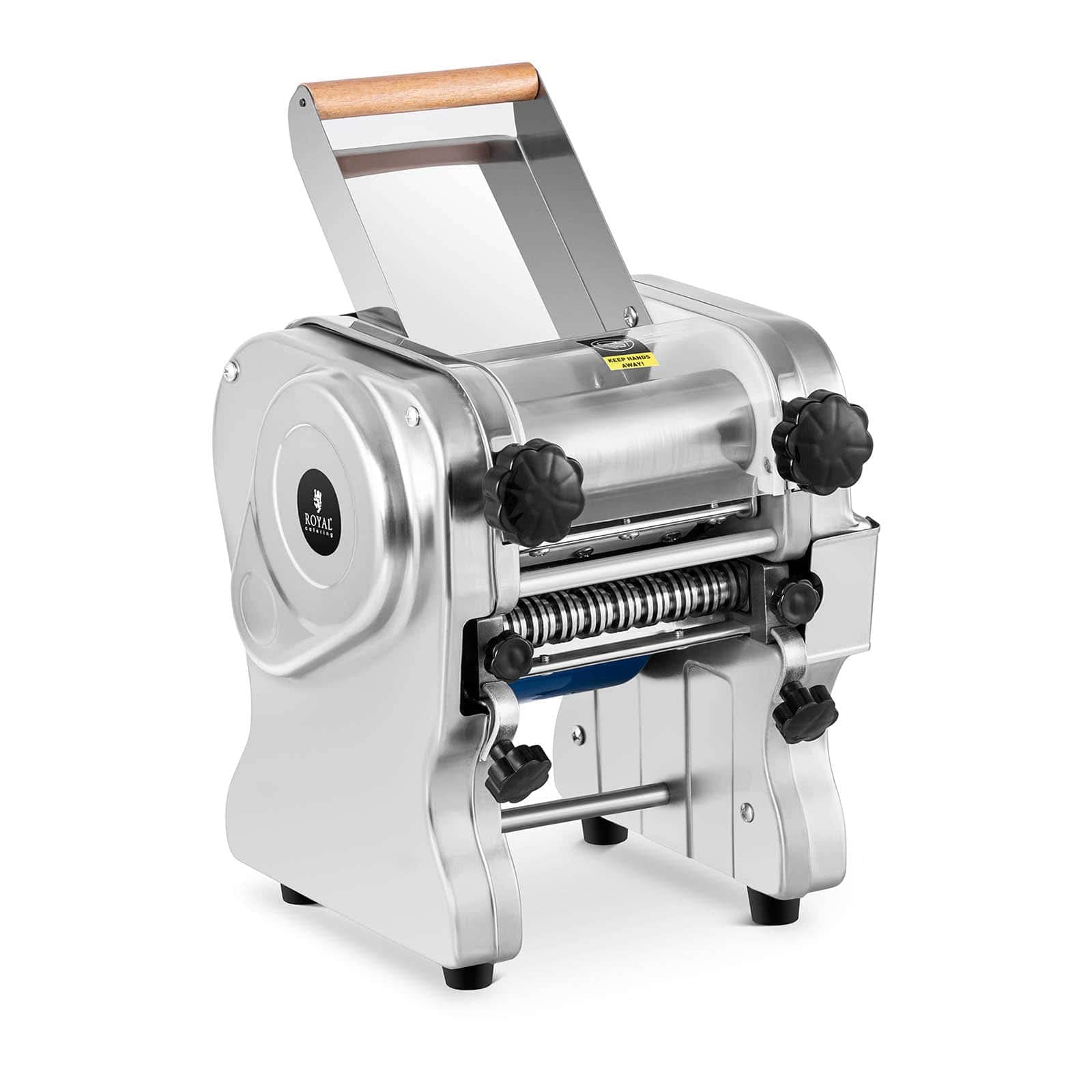 Royal Catering Machine À Pâtes Fraiches Électrique Machine Pour Faire Des Pâtes Italiennes Inox RC-EPM160 (Admission 16 cm, Épaisseur 1-14 mm, Largeur Des Pâtes 3/9 mm, 450 W, Électrique)