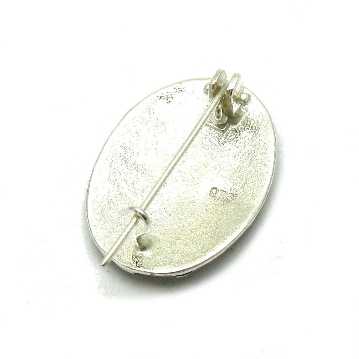 Sterling Silber Brosche Blume massiv 925 Empress
