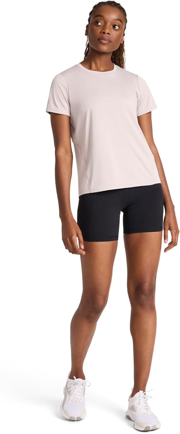 Reebok Women's Small Logo Short Sleeve Crewneck T-Shirt, Lightweight, Moisture Wicking image 3