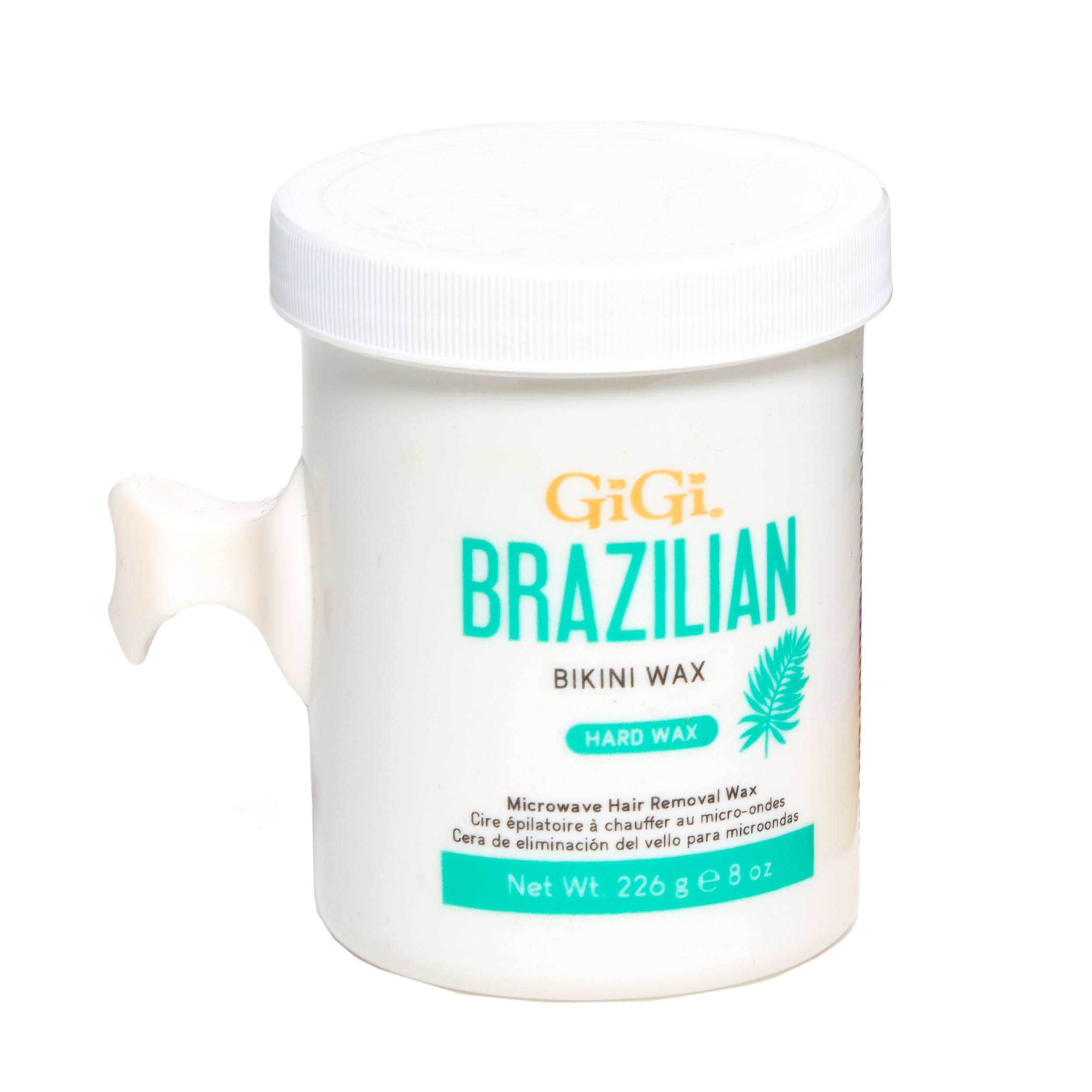 GIGI Brazilian Bikini Wax Microwave Formula Hard Wax for Hair Removal, 8 oz