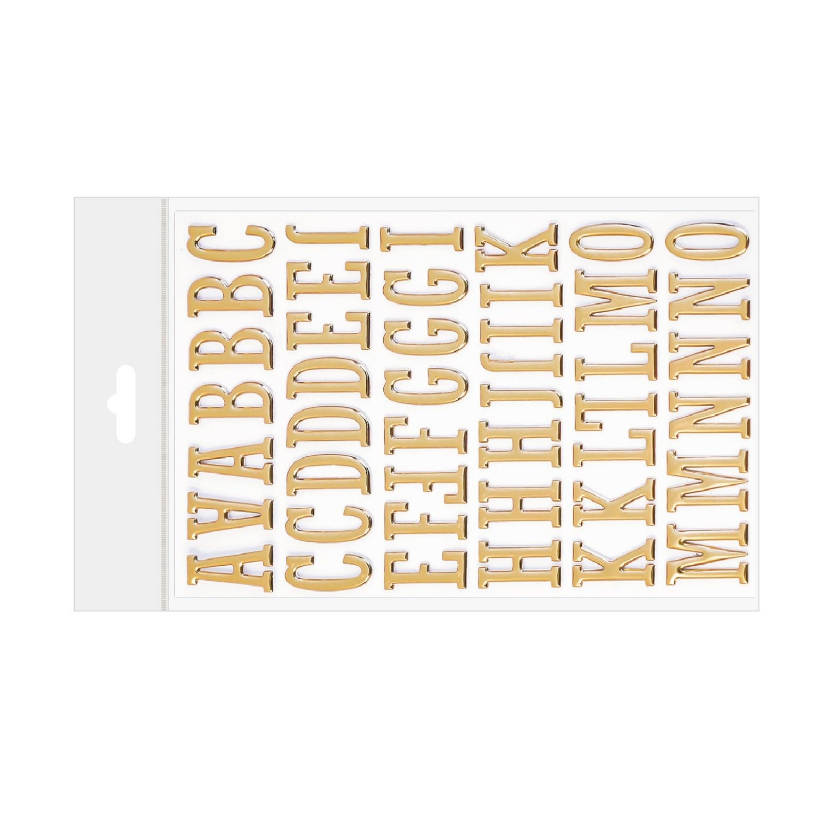 of 3 Sheets Colorful Gold Alphabets Sticker for Journals Decors and Scrapbooking Projects Golden Color Sticker Alphabets