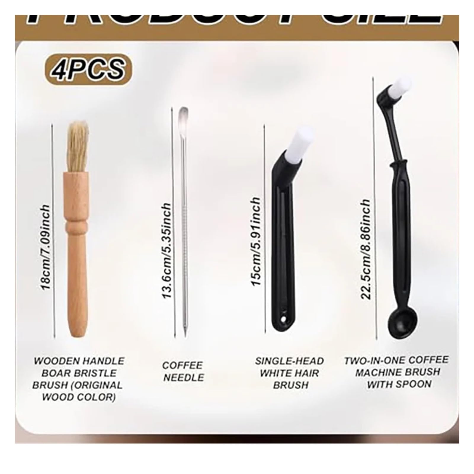Kaffeemühle Reinigungsbürste Reinigungsset for Kaffeemaschinen | Kaffeemühlenbürste Brühgruppenkopf-Reinigungsbürste(C-14Pcs)