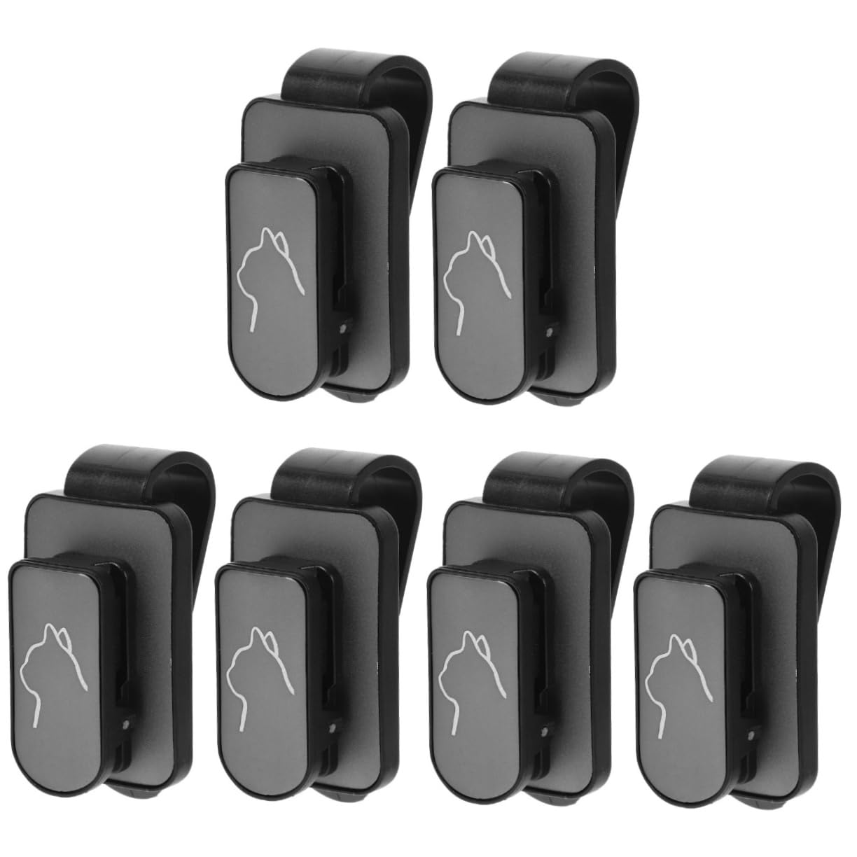 ULTECHNOVO 6pezzi Porta Occhiali da Sole per Auto Clip per Visiera Supporto Compatto e Sicuro per Occhiali e Carte Facile Accesso e Organizzazione Auto