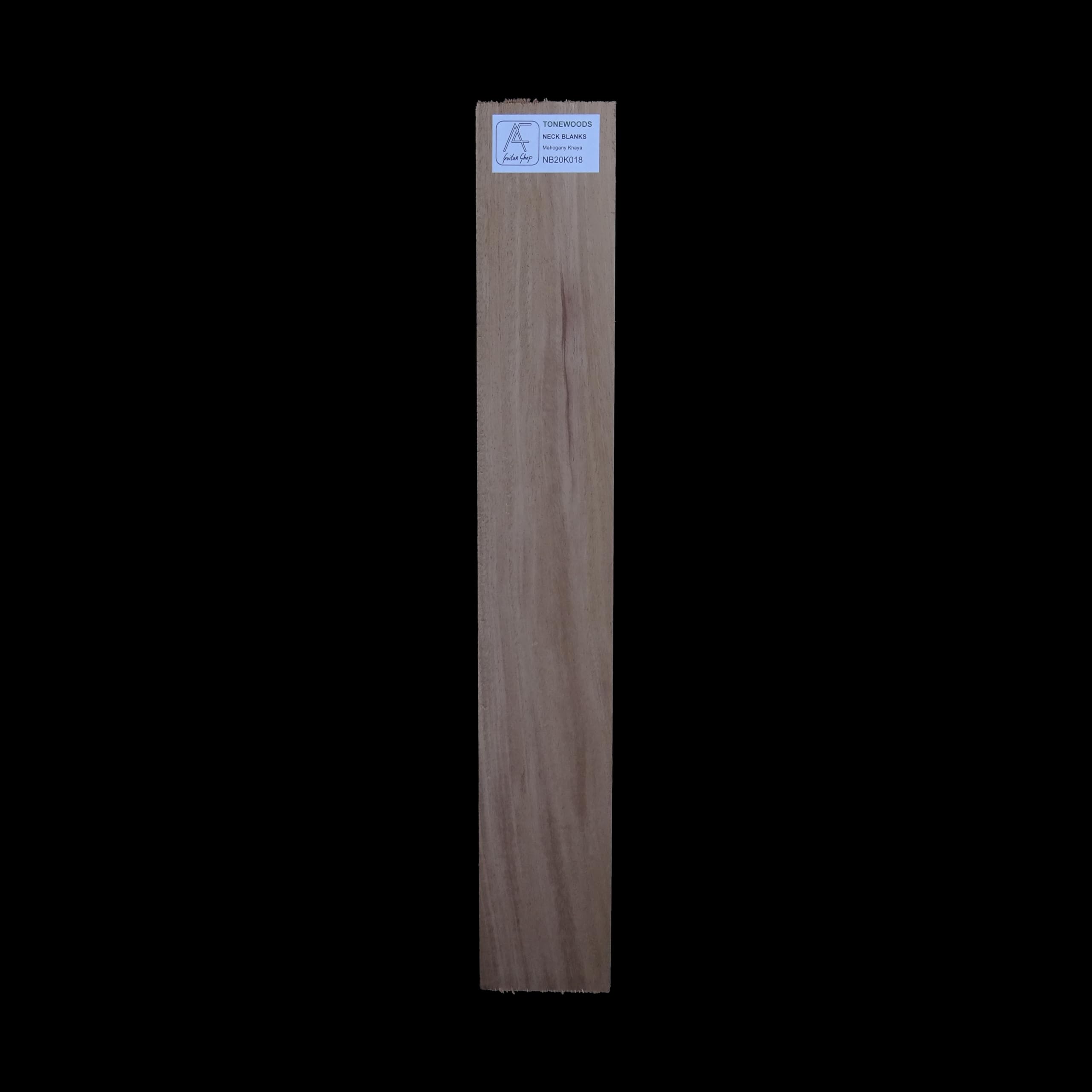 Neck Blank NB20K018 acajou Khaya de 20 mm pour luthier et fabrication basse