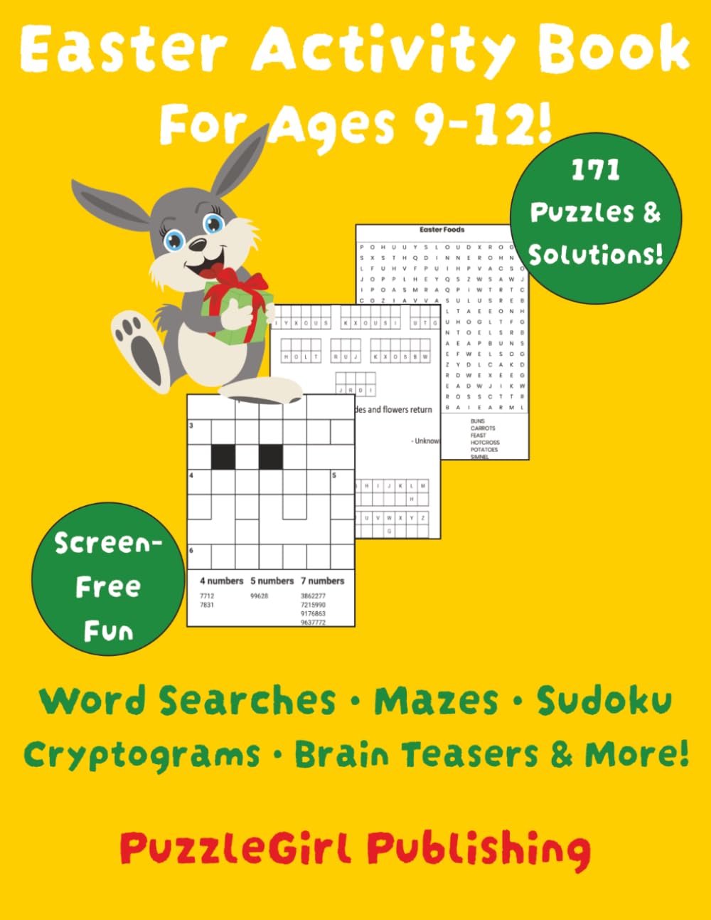 Easter Activity Book for Ages 9-12: Word Searches, Mazes, Sudoku, Mini Crosswords & More!