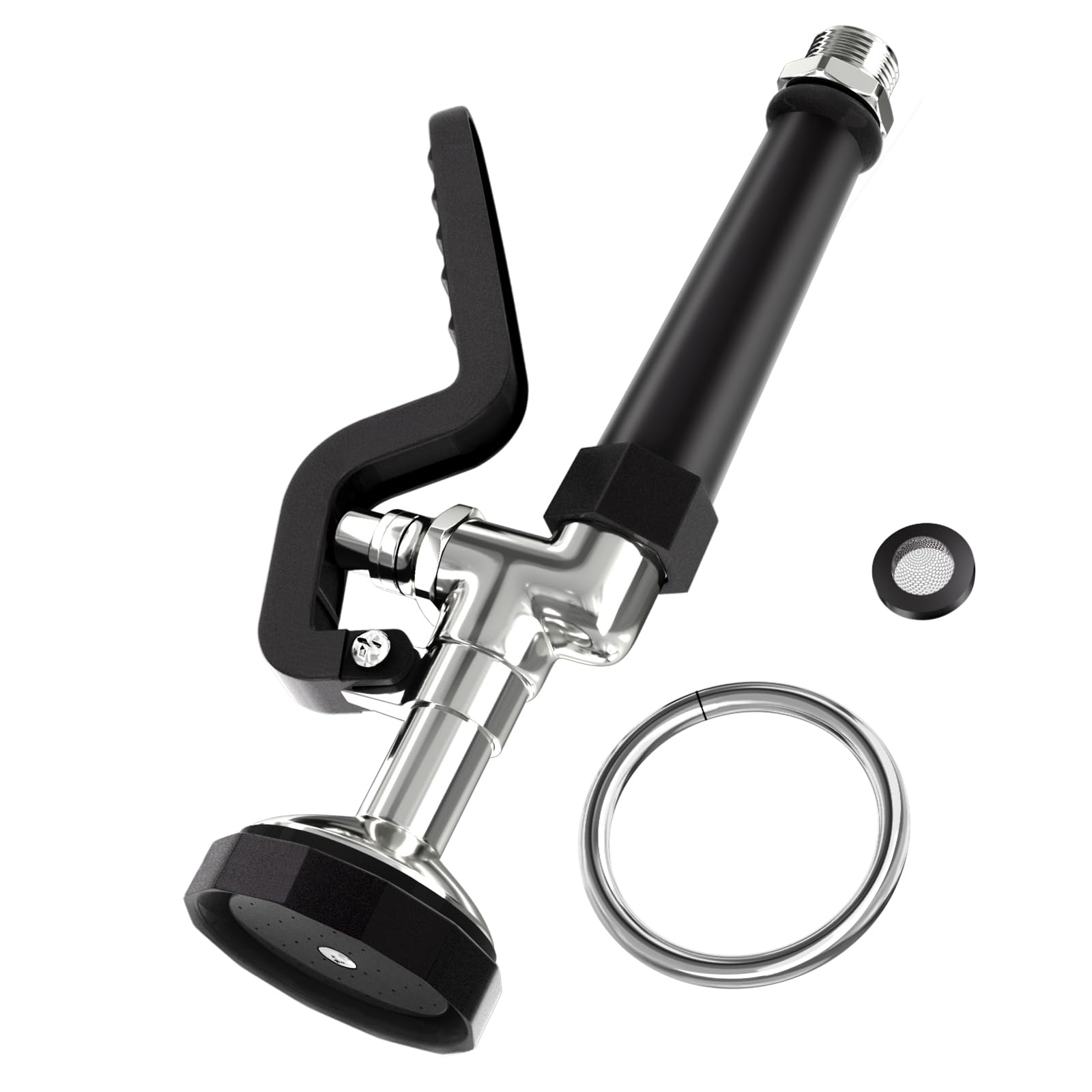 Pre Rinse Spray Valve for Dishwash: BESTJEEF Commercial Faucet Spayer Head Replacement - High Pressure Sprayer Nozzles for Restaurant Kitchen Sink Cleaning
