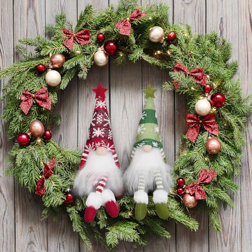 WEMEMORN Gnome Christmas Decorations Set of 6, Lighted Christmas Gnome Ornaments, Swedish Tomte Xmas Gnomes Plush Doll, Scandinavian Santa Christmas Ornaments Indoor Home Tree Tabletop Decoration by WEMEMORN - Image 5