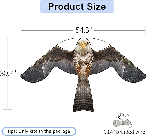 Miniatura 10 de eyijklzo Asustador de aves Cometa voladora Cultivos Granja Pájaro Volador Halcón Cometa Voladora