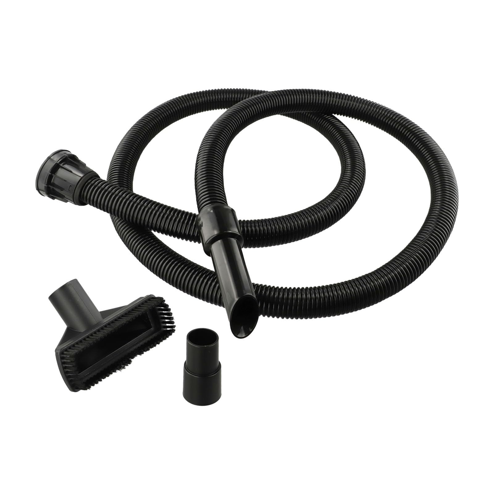 EasyByMall Juego de manguera de vacío para limpiadores Numatic Henry, James, Harry y Basil, kit de repuesto negro de 2,5 m con adaptador y boquilla de succión plana