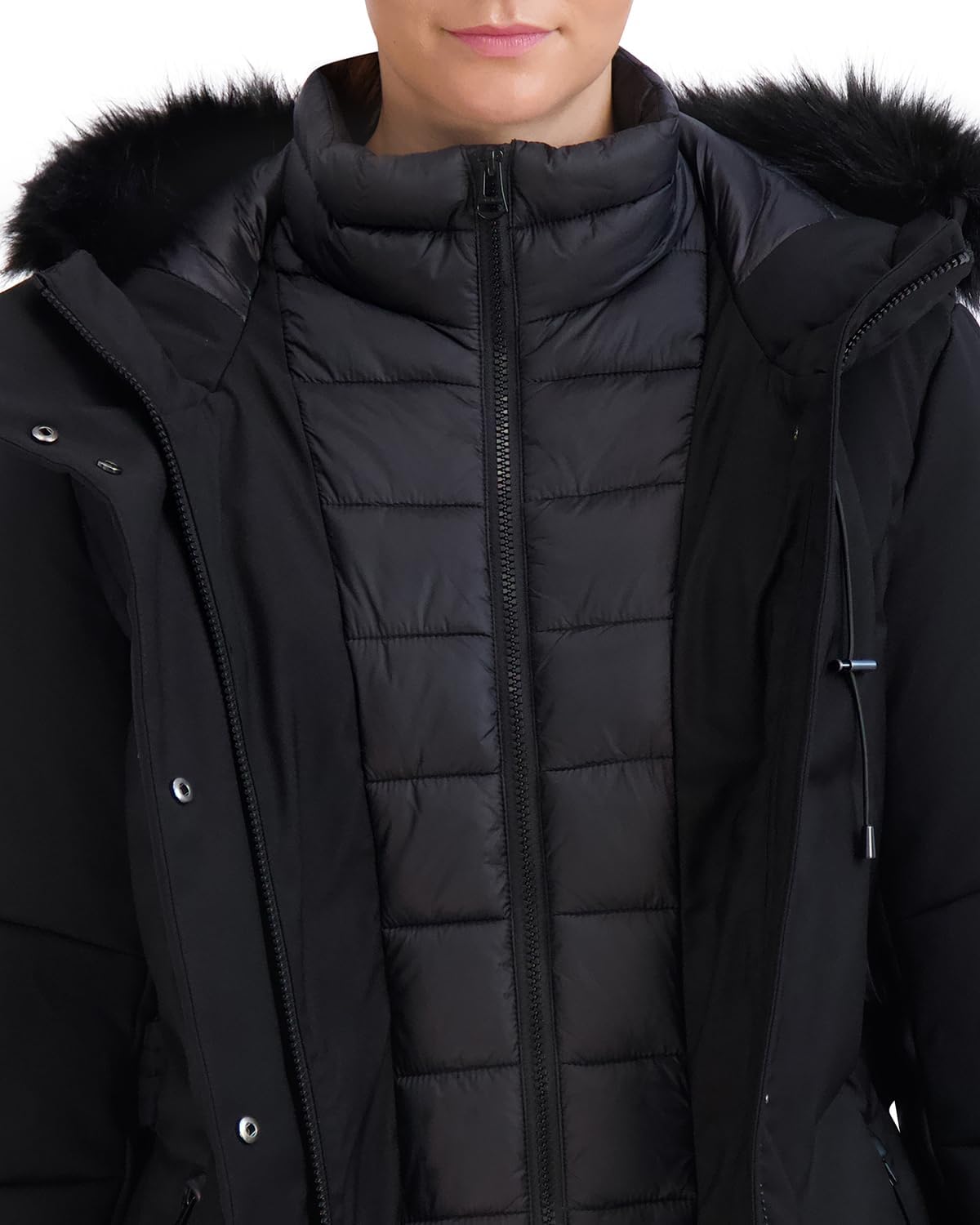 Cole Haan Women's Cold Weather Water Resistant Stretch Twill Coat - Image 4