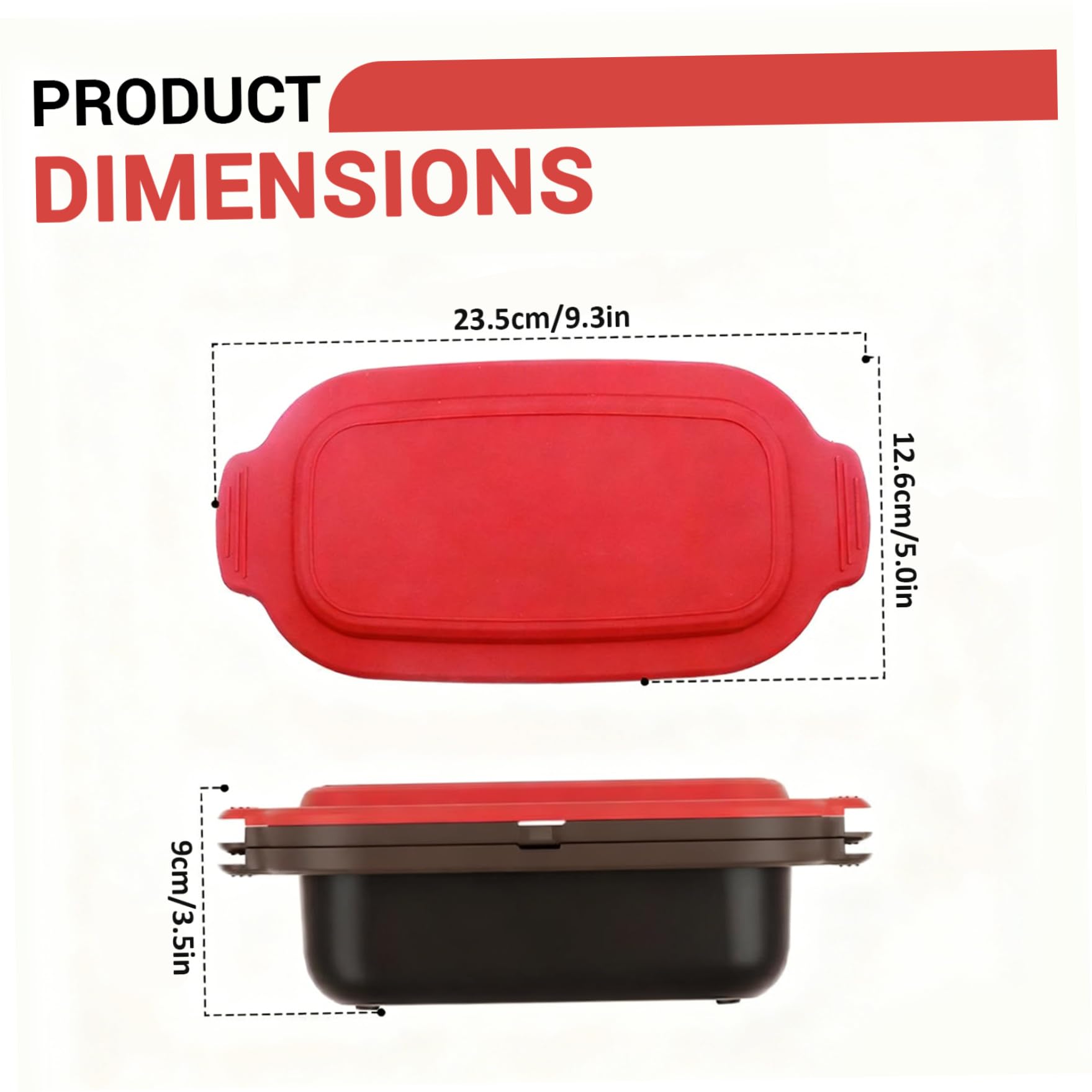 Cuociuova per microonde e padella grill per microonde con coperchio Pentole antiaderenti per grigliare, rosolare e friggere verdure, panini carne