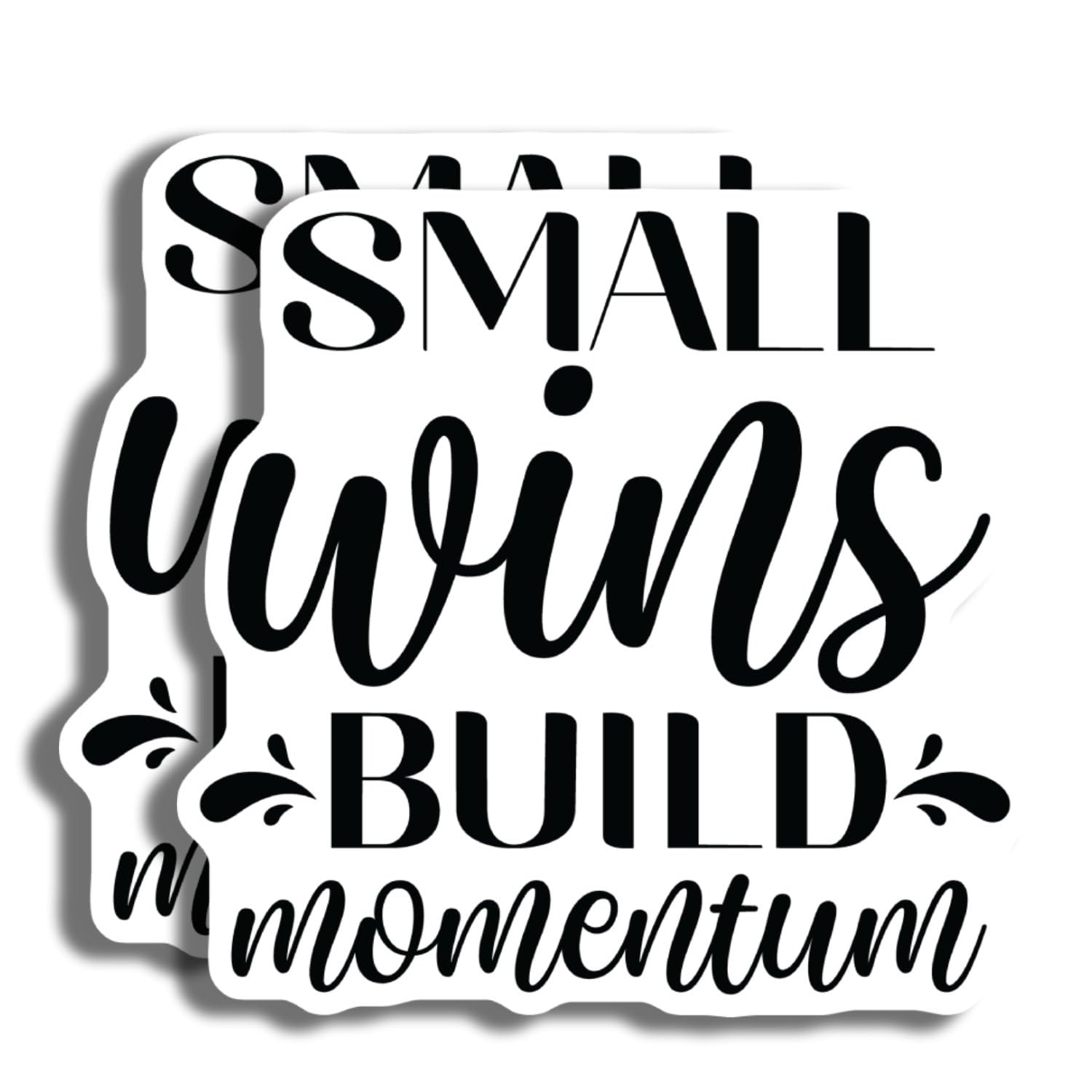 Inspirational Sticker - Small Wins Build Momentum - Motivational Sticker for Journals - Laptop Decal - Planner Sticker - Positive Quote - 5" Vinyl
