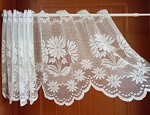 Molaxhome Sunflower Valance Curtains 62X19In,Window Treatment For Home Kitchen Cafe Bedding Living Dinning Bath Room Door Balcony Decor (White) #TOP1