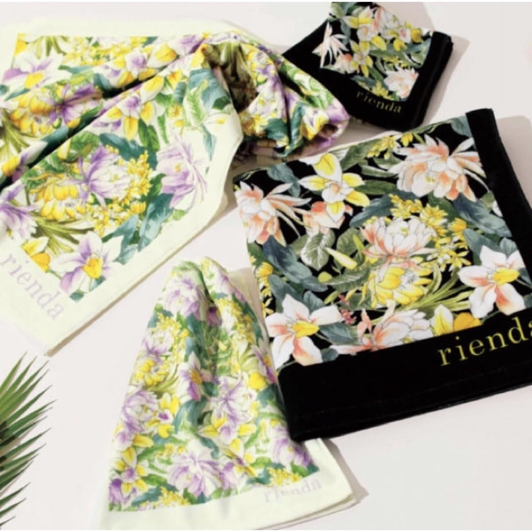 Amazon.co.jp: rienda リエンダ ノベルティ 花柄 ビーチタオル 