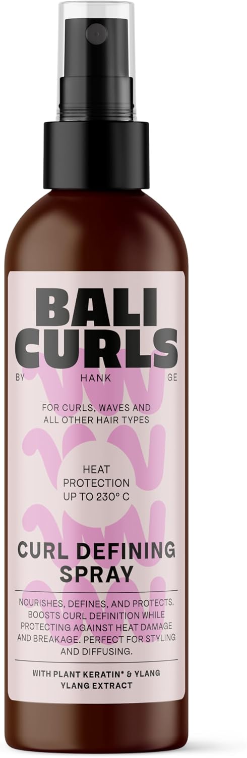Bali Curls Curl Leave In Spray Calore Protettivo Diffusore – Spray Termo Protettivo Defininte per Capelli Ricci – Protezione Termica Nutriente per Capelli – Per Ricci Sani e Protetti – 150 ml