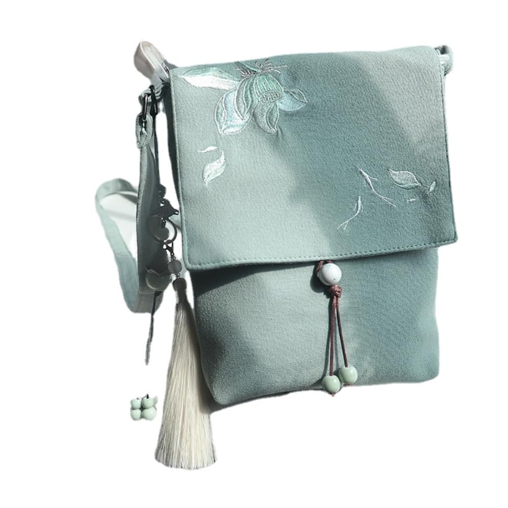 Sac en toile brodé Hanfu ancien en coton et chanvre style chinois rétro