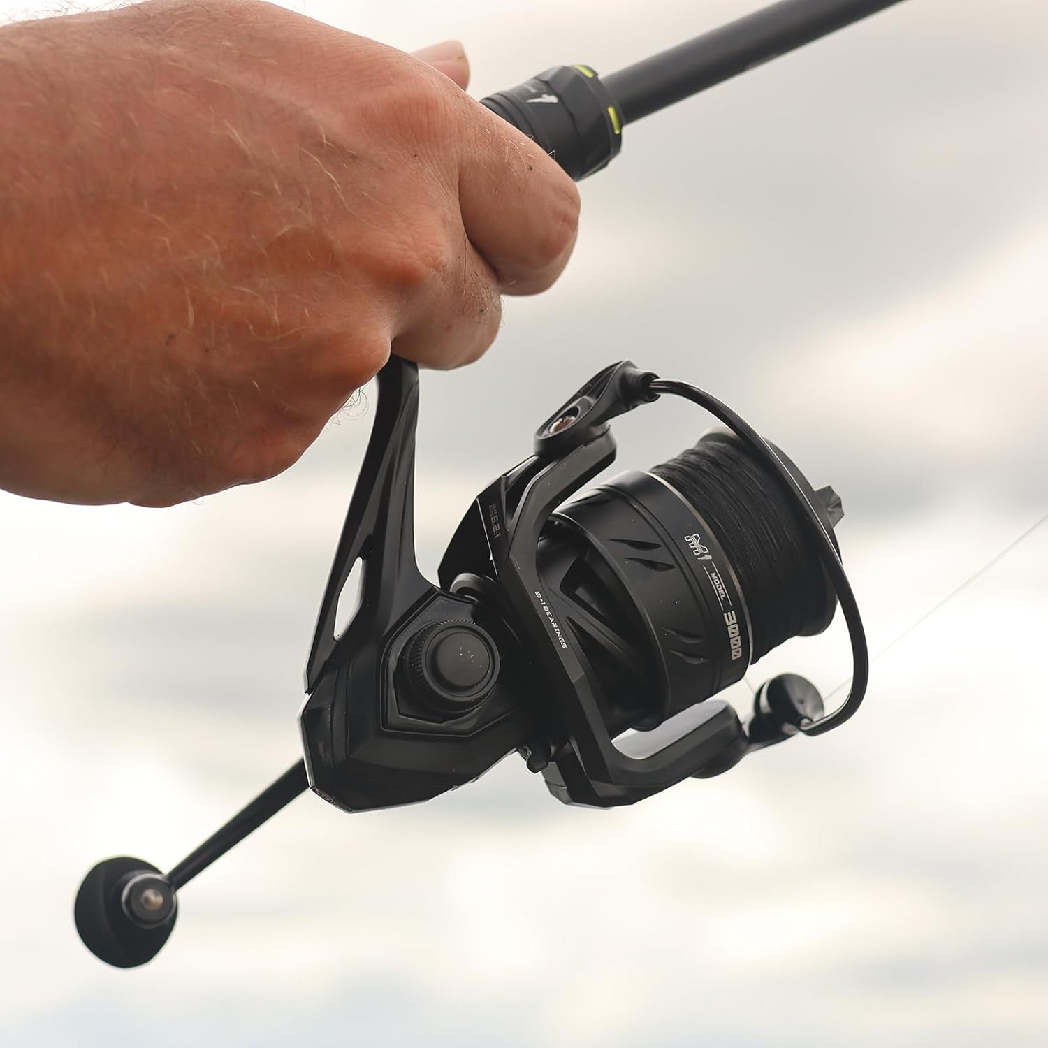 HANDING M1 Spinning Reel, Freshwater Fishing Reels Spinning, 9+1 Ball Bearings, 26.5LBs Max Drag, 5.2:1 Gear Ratio, Graphite Frame, CNC Aluminum Spool, 500 to 5000 Series, Handle Interchangeable - Image 9