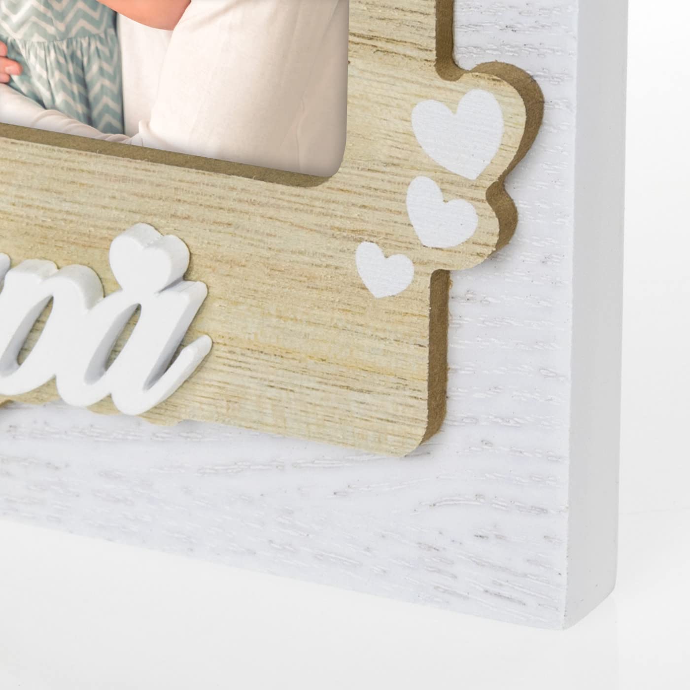 Cornice Portafoto In Legno Con Scritta "Life Is Better With Nana & Papa" - Per Foto 10x15 Cm, Regalo Per Nonni