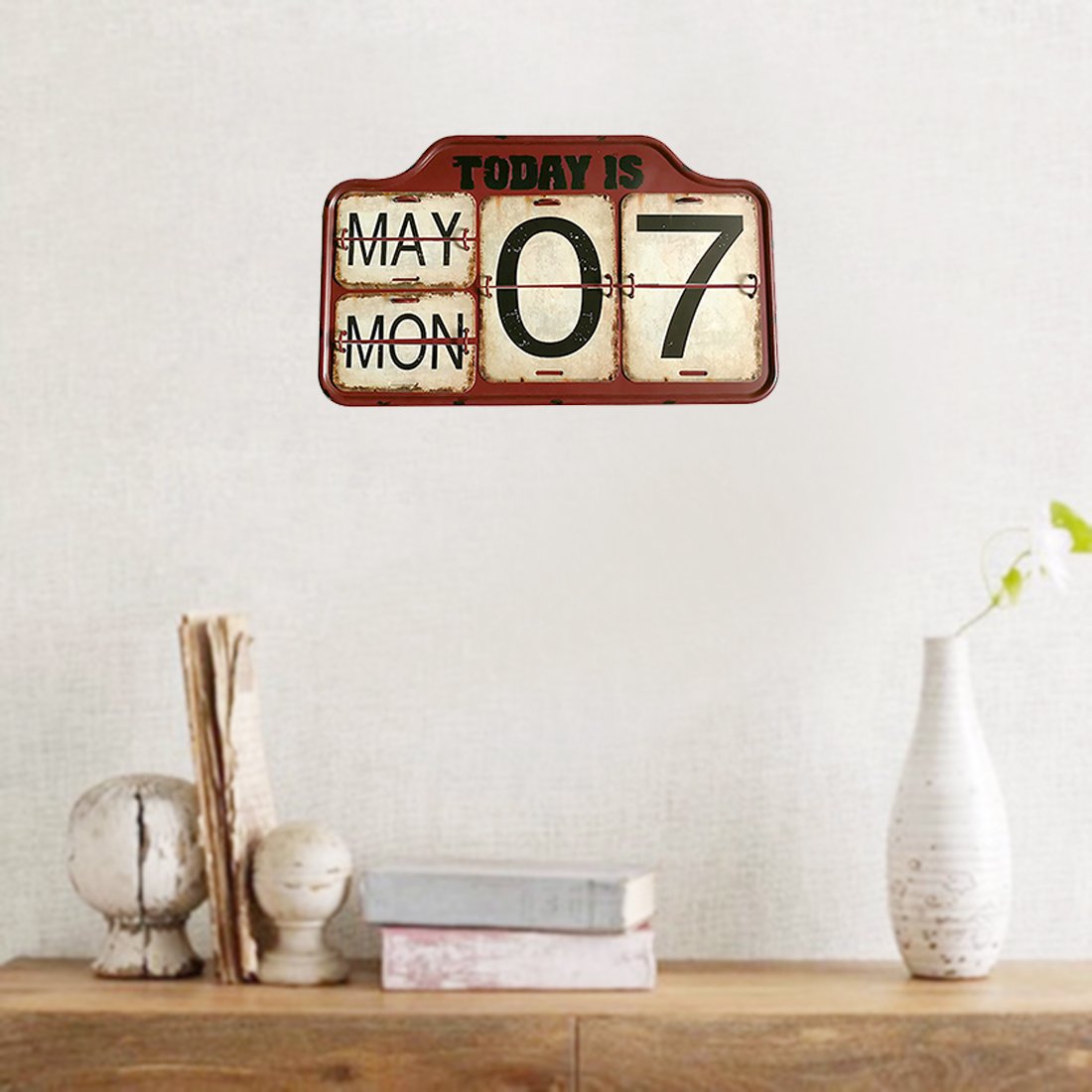 Amazon.com: Home Metal Calendar Wall Mounted Shabby Chic