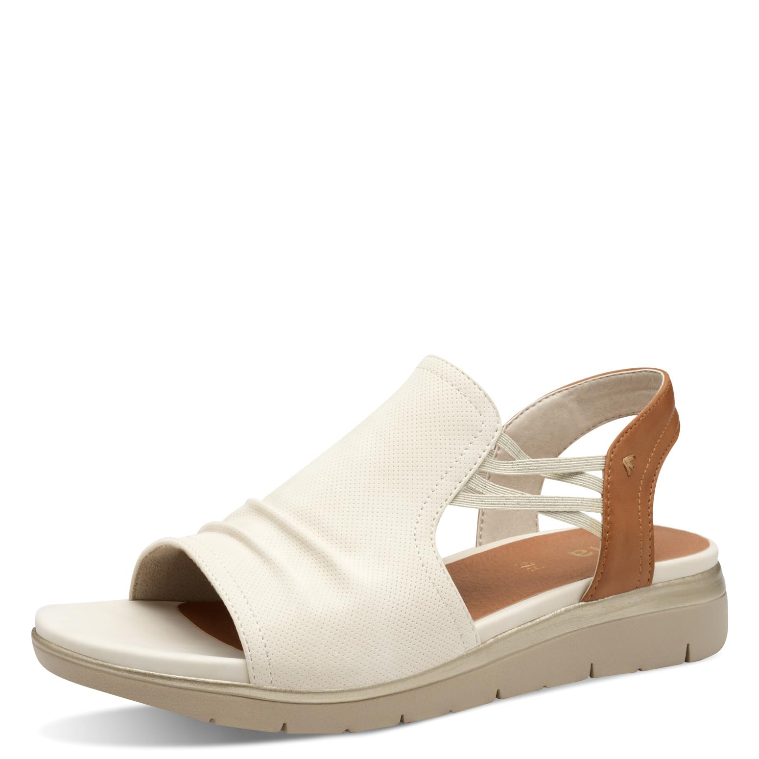 Jana Women’s Flat Slip-On Sandals Vegan, Beige, 6,5 UK