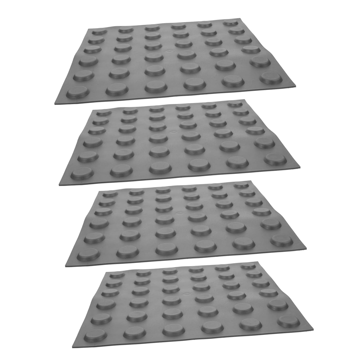 CHILDWEET 4sheets Tactile Blind Bricks for Outdoor Sidewalks Garden Pathway Stickers Convenient Safety Floor Boards for Visually Impaired