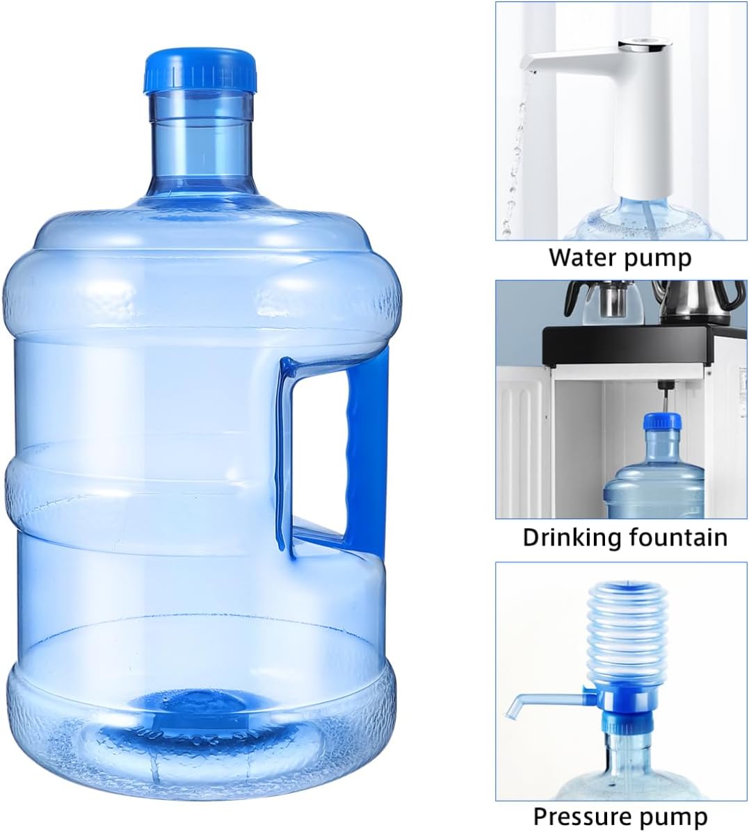 TOYANDONA Reusable Water Jug 5L Water Bottle with Handle Camping Leak Proof Camping Drinking Container Large Capacity Bottle for Outdoor Sports Travel Hiking Blue