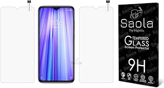 Saola 9H Clear Tempered Glass For Xiaomi Redmi Note 8 Pro (Pack Of 2) with Free Installation Kit. Full screen Coverage - 6.5 inch