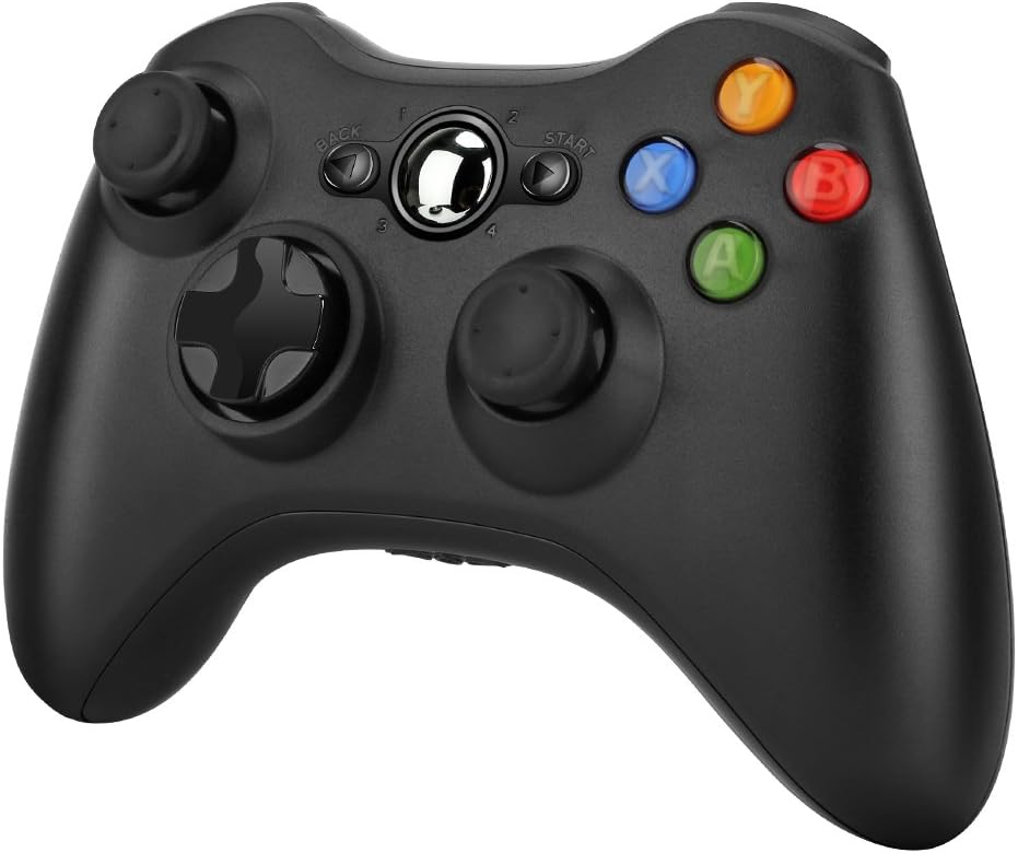 Xbox 360 wireless controller,Uniway XC02 XBOX Wireless Controller 2.4 GHZ PC Gamepad For Windows/XP System-Black