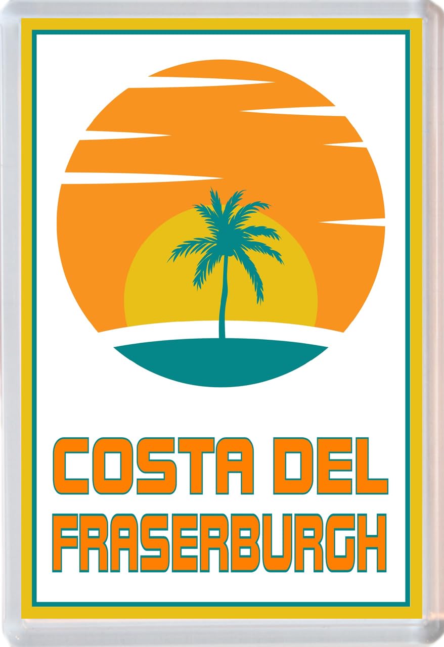 Baked Bean Store Multicolor Costa Del Fraserburgh - Jumbo Fridge Magnet 96 X 67Mm