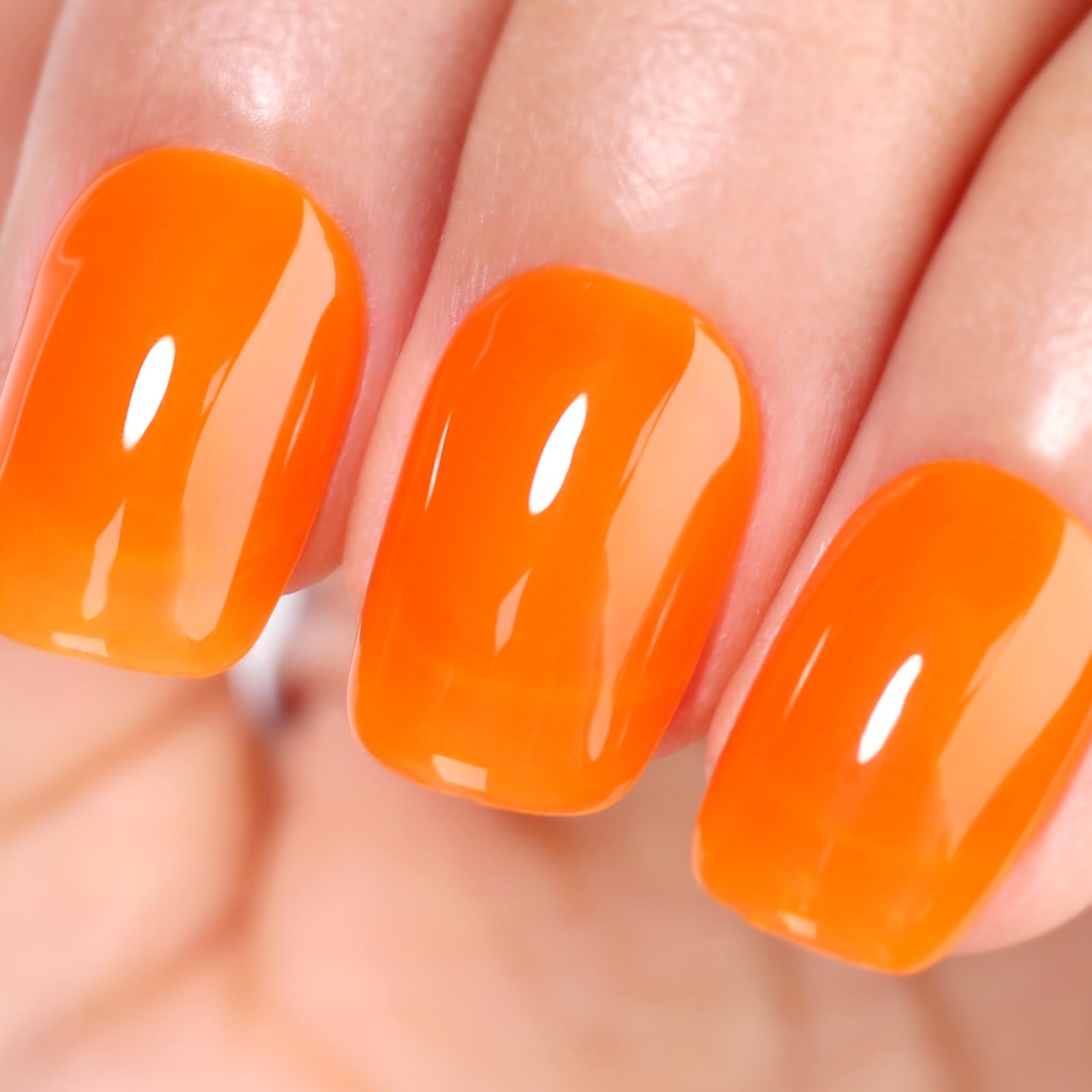 Ozzeal Gel Polish - 0.5 Fl Oz Bright Coral Orange UV LED Soak off Nail Polish for Spring Summer Manicure Salon DIY Art — view 58