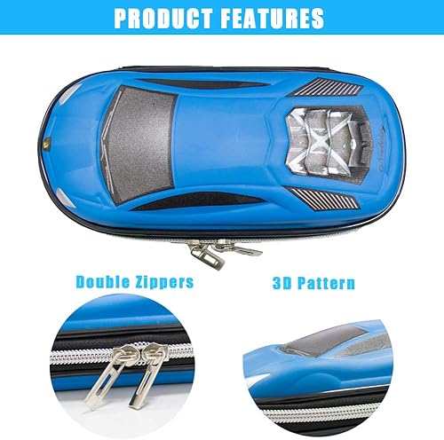 Miniatura 3 de iDelta - Estuche para lápices, bonito diseño de unicornio de EVA en 3D, resistente a los golpes, gran capacidad, múltiples compartimentos, para