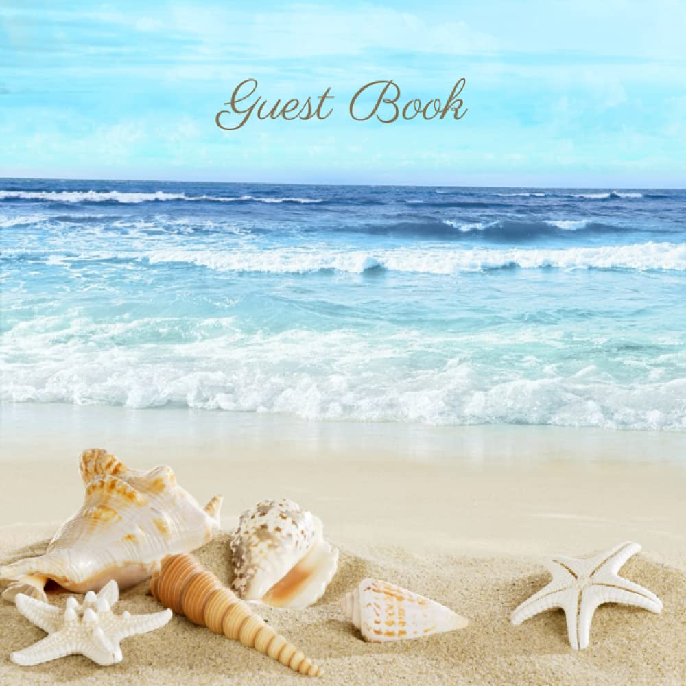 Guest Book: Visitor Guest Book for Vacation Home | Beach House Rental Guest Sign in Log Book for Airbnb, VRBO, Bed & Breakfast, Guest House, Holiday ... Sea Shells Guestbook (Premium Cream Paper)