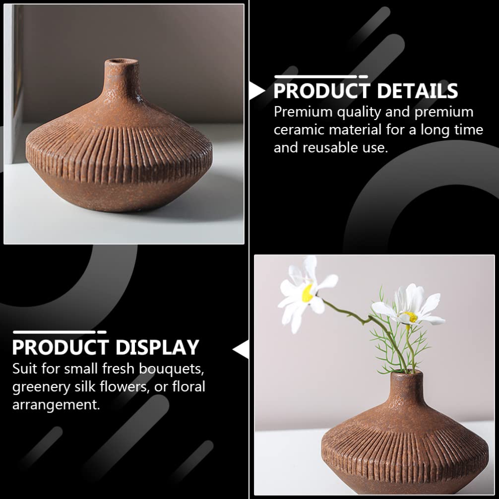 YARNOW 1pezzi Vaso in Ceramica per Fiori Semplice Decorazione per Ufficio e Casa Vaso per Fiori Secchi per Composizioni Floreali