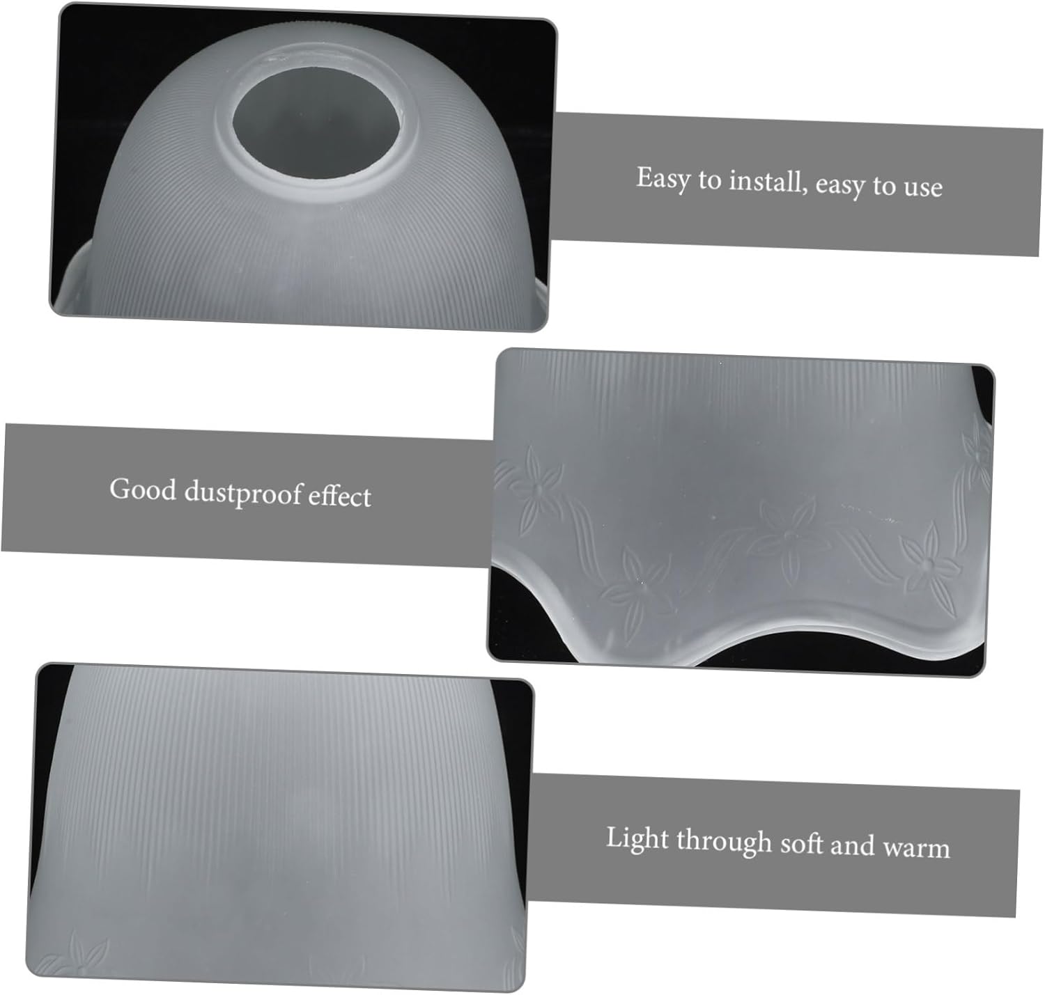 DOITOOL 2pcs Glass Craft Lampshade Elegant Decorative Glass Light Covers for Ceiling and Table Lamps Durable Handcrafted Design for Stylish Home