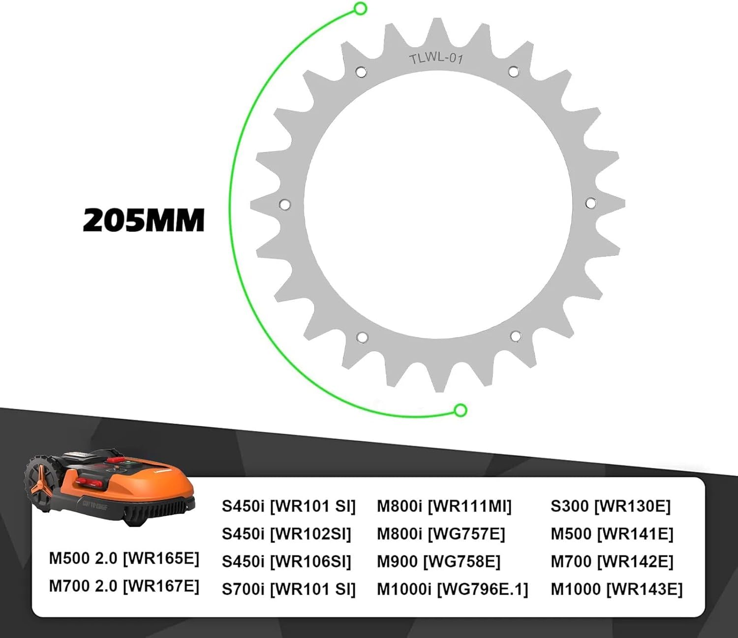 Robotic Mower Traction Improved Auxiliary Wheels Robotic Spikes Fit for Worx Plus S/M Robot Lawn Mower Traction Wheel