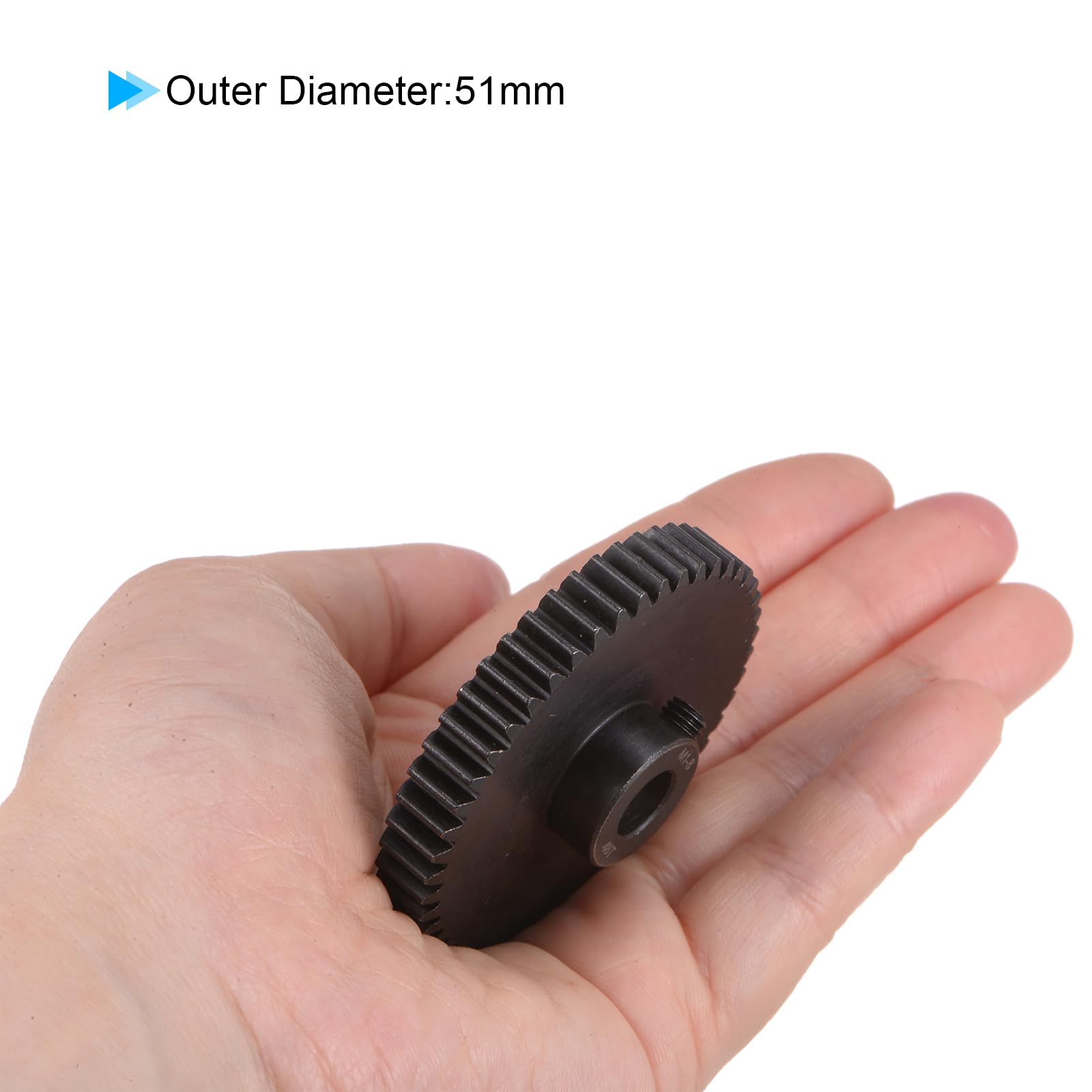 sourcing map Mod 1 49T Pignon engrenage 8 mm Alésage en acier trempé Support moteur pignon pour voiture RC camion Gear Drive