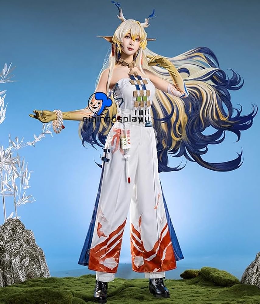 未使用新品　コスプレ衣装　アークナイツ　Ｗ　水着　Ｓサイズ ウィッグ角尻尾付き 未使用新品 コスプレ衣装 アークナイツ W 水着 Sサイズ