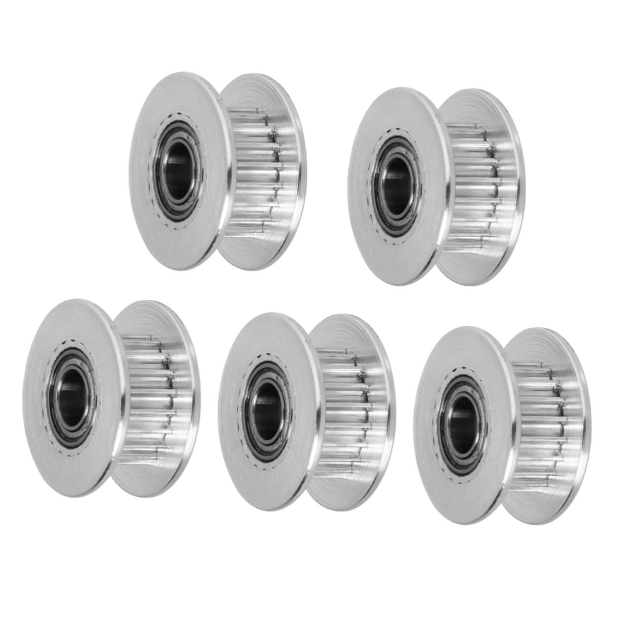 5pcs Aluminum 20 Teeth 5mm Bore Timing Belt Idler Pulley for 3D Printer Synchronous Wheel Accessories High Accuracy Components