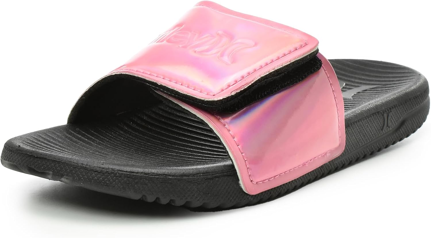 Hurley Slides for Girls and Boys, Slip-On Kids Slippers with Adjustable Strap, Kid's Sandals for Indoor and Outdoor, Adjustable Sporty Slides for Kids, Flexible Buttom