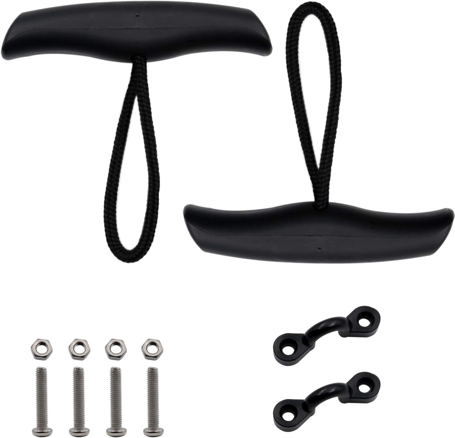Loosco 2 Pcs Kayak Carry Handle, Pull Handle T-Handle + 2 Pcs Kayak Pad Eyes