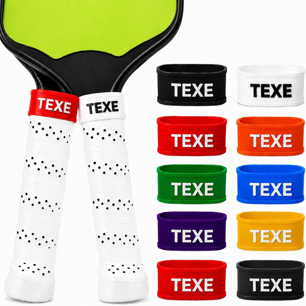 Personalized Silicone Pickleball Paddle Name Bands, DIY Custom Pickleball Paddle Grip Bands, Pickleball Accessories, Name Ring Gifts for Pickleball Lovers, Fits Pickleball & Racquetball Racquets