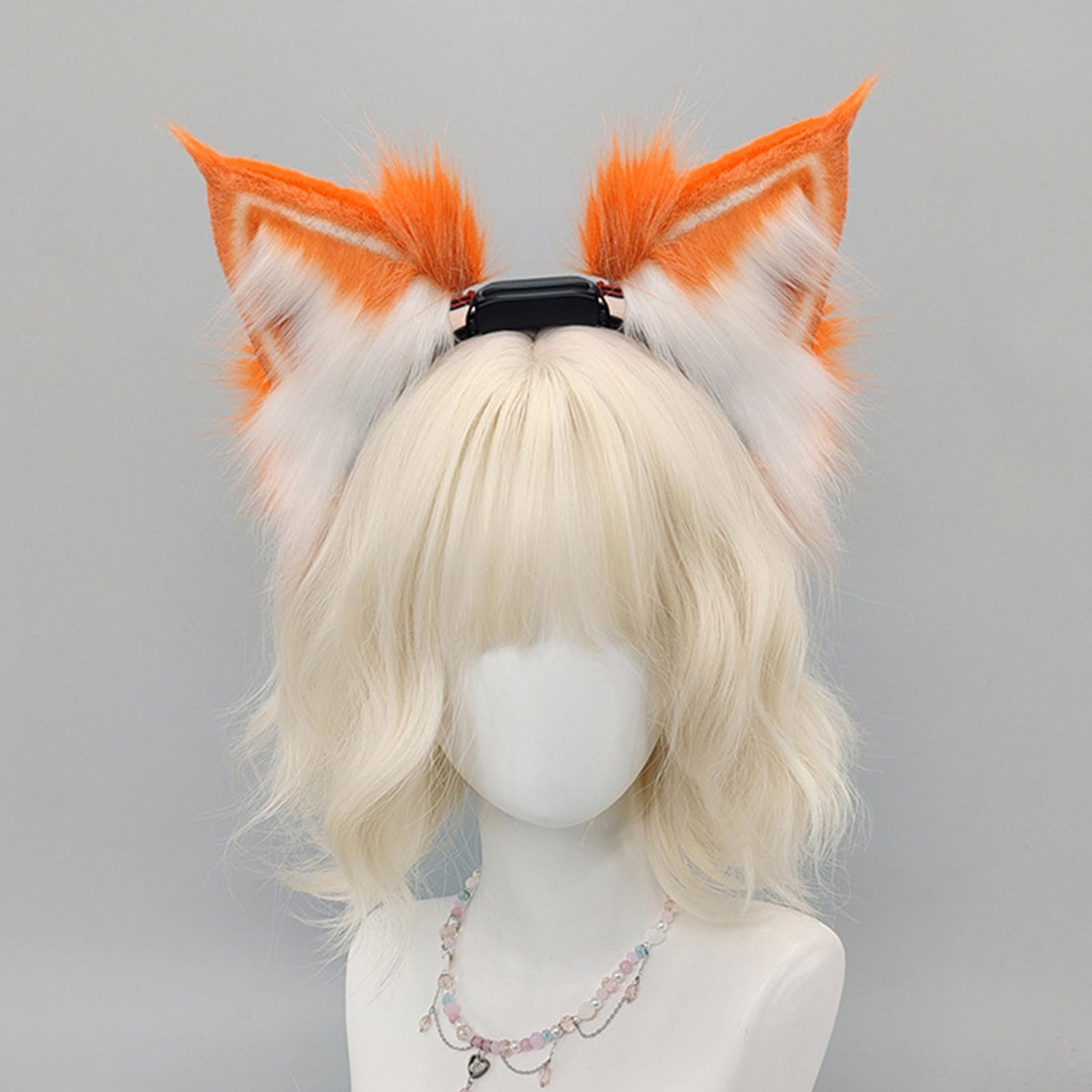 Bonita diadema de orejas de animal activada por movimiento con control táctil para Halloween y bailes de máscaras, fiestas, reuniones, disfraces, diadema móvil para fiesta de cosplay